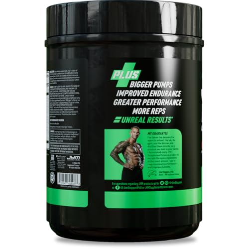 JYM Pre JYM Plus orange bottle enhances focus and performance during training