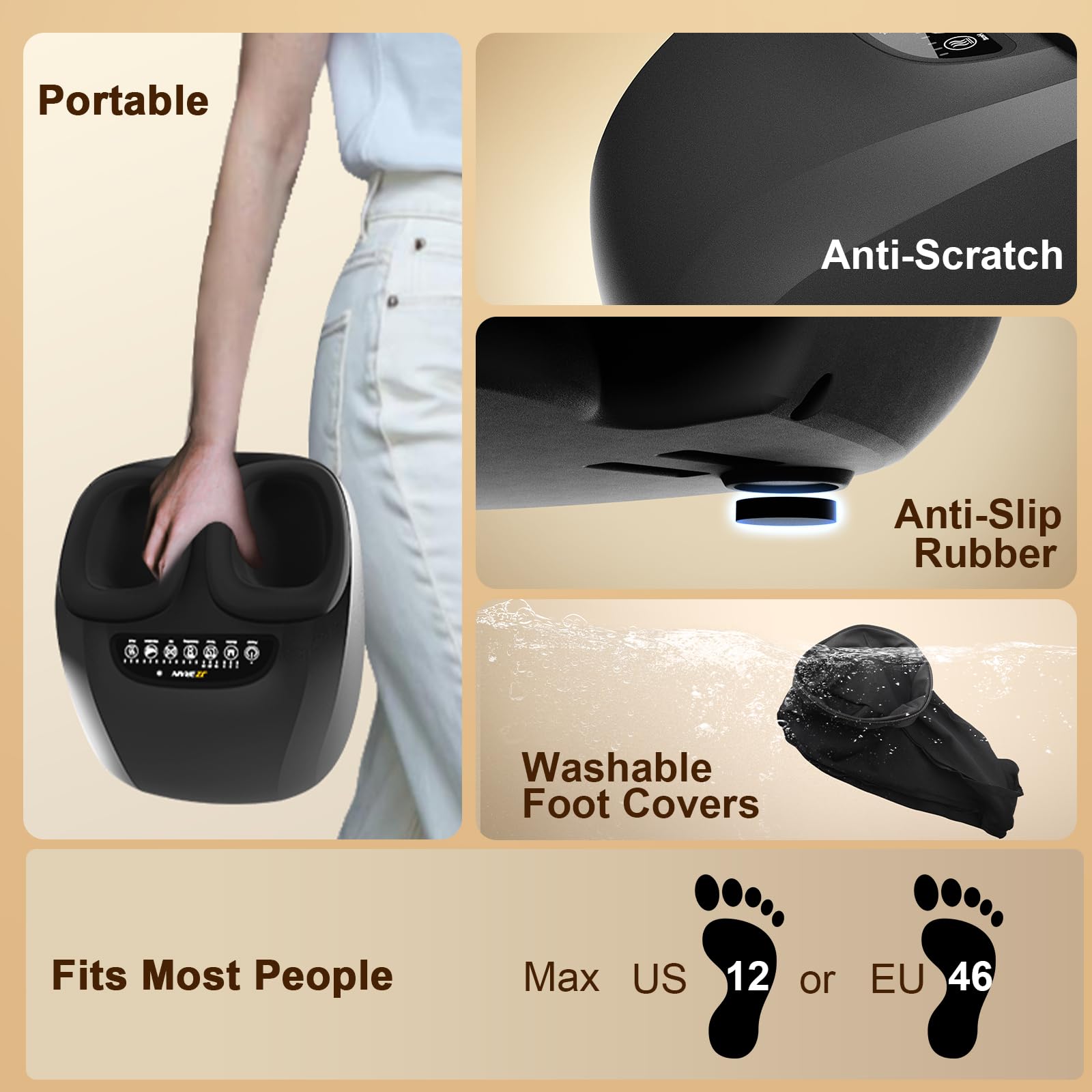 JZBRAIN full-foot chamber accommodates different foot shapes comfortably.