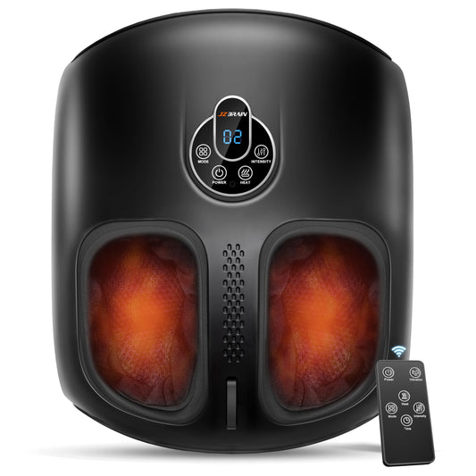 JZBRAIN Shiatsu Foot Massager with Heat front view shows deep kneading for tired feet