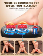 JZBRAIN Shiatsu Foot Massager heel vibration focusing on sore heel areas