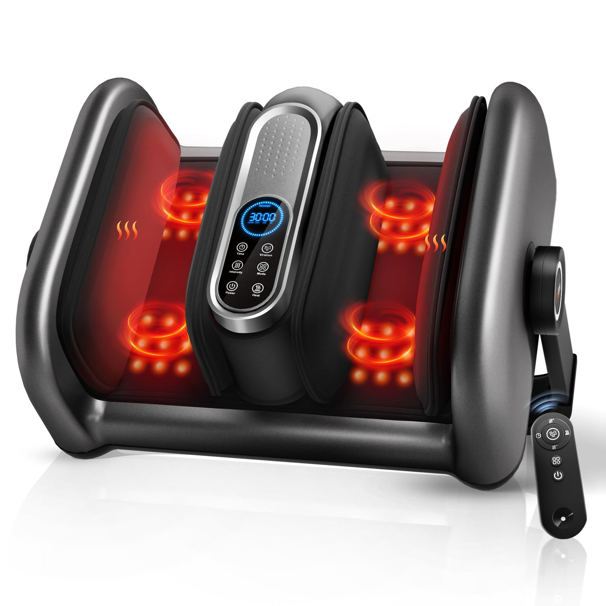 JZBRAIN shiatsu foot massager rollers close-up delivering deep kneading action.