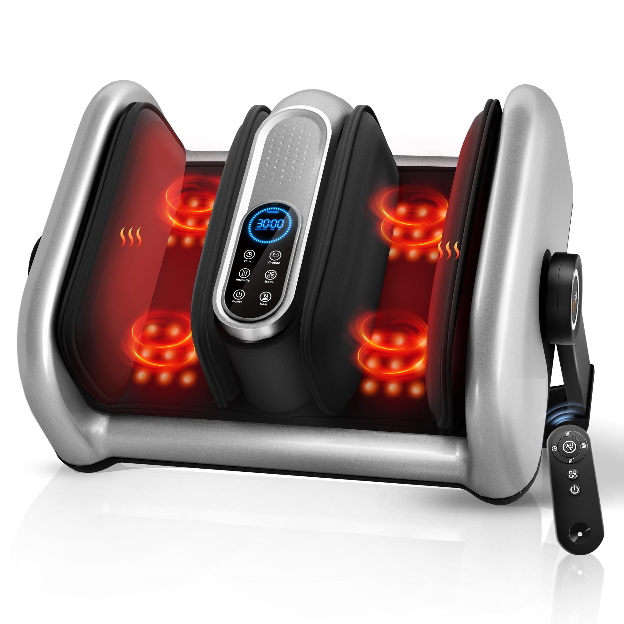 JZBRAIN shiatsu foot massager with heat, front view for home relaxation.