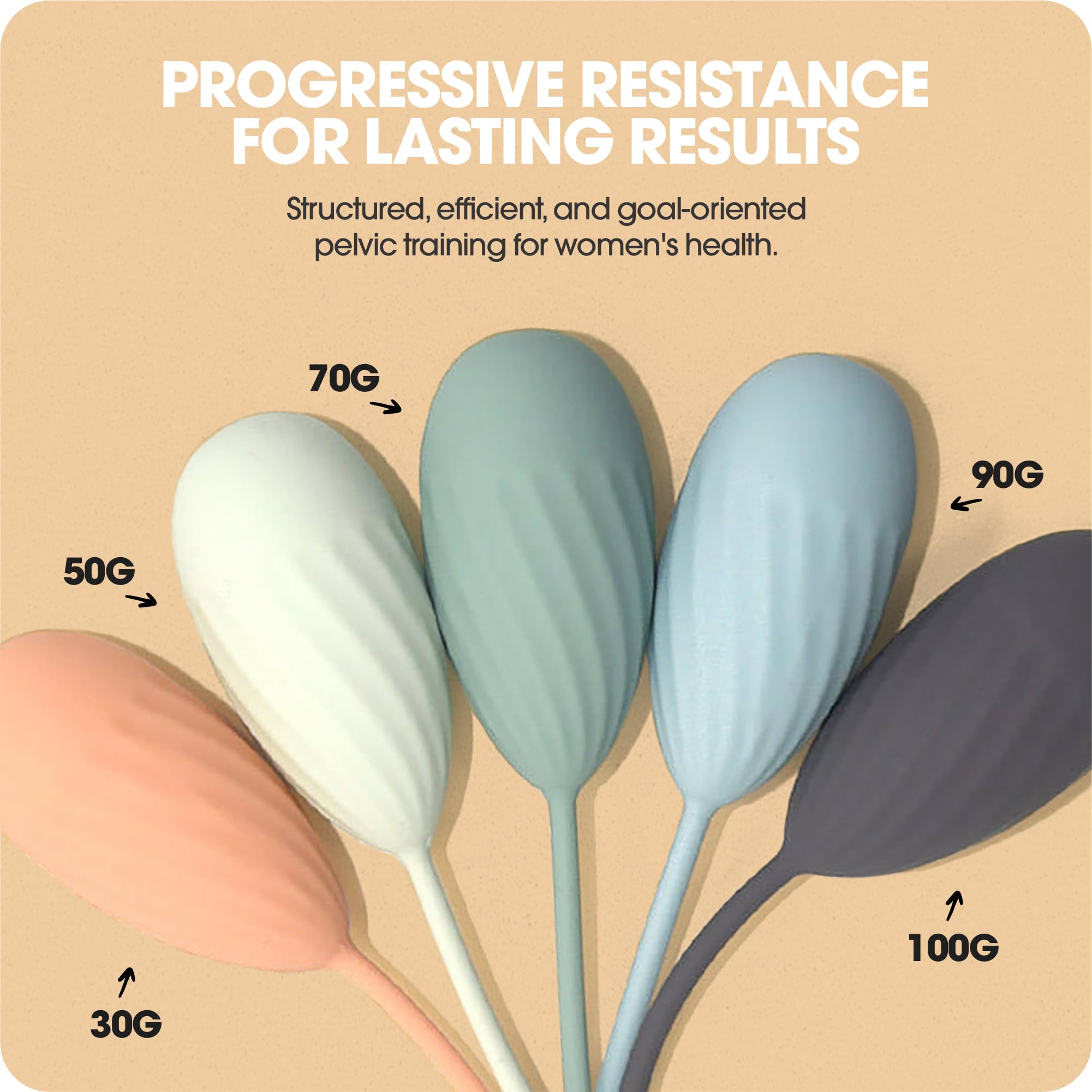 K-Fit medical-grade silicone material ensures durable, hygienic pelvic training.