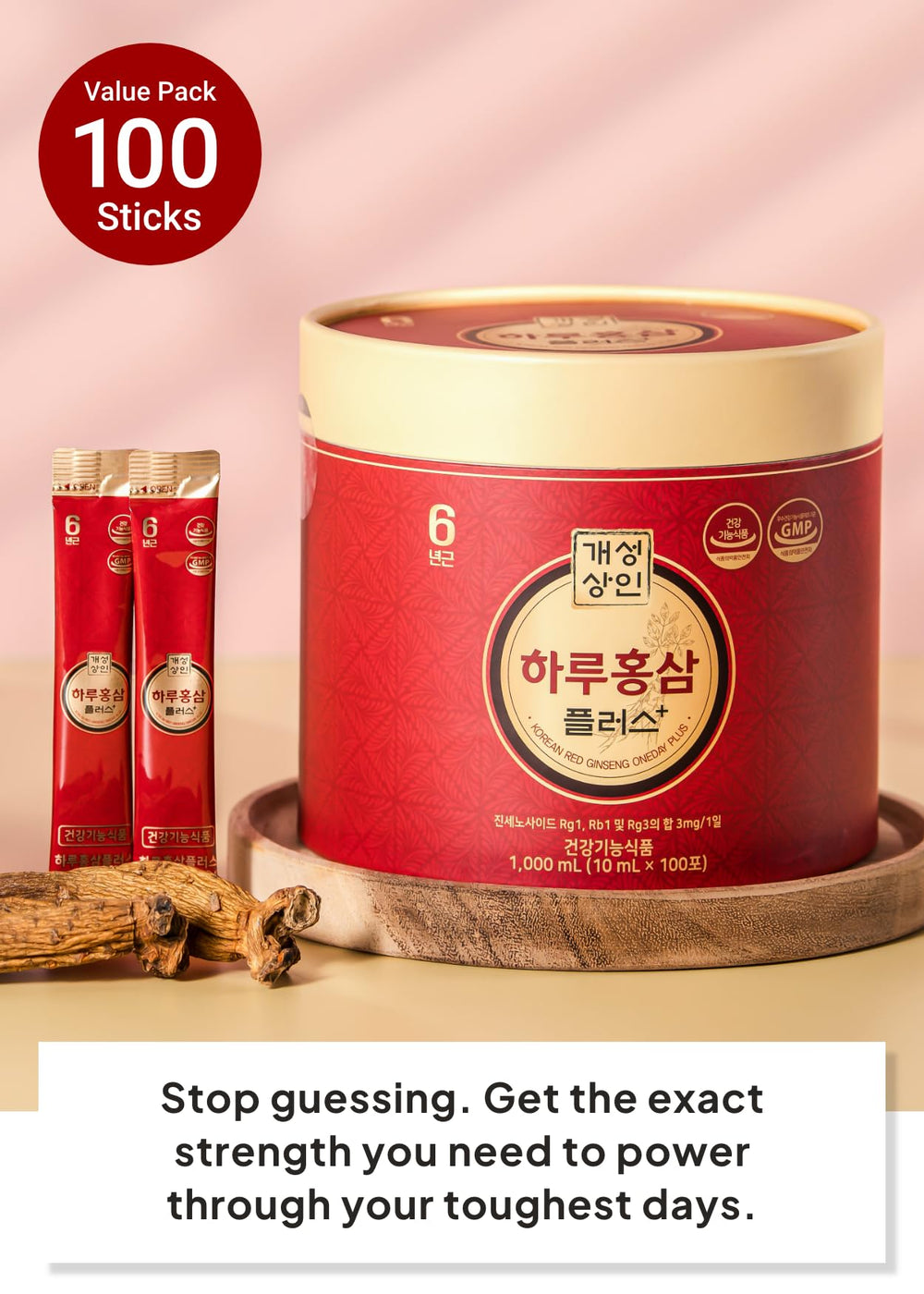 K Food single-serve ginseng stick for convenient daily use.