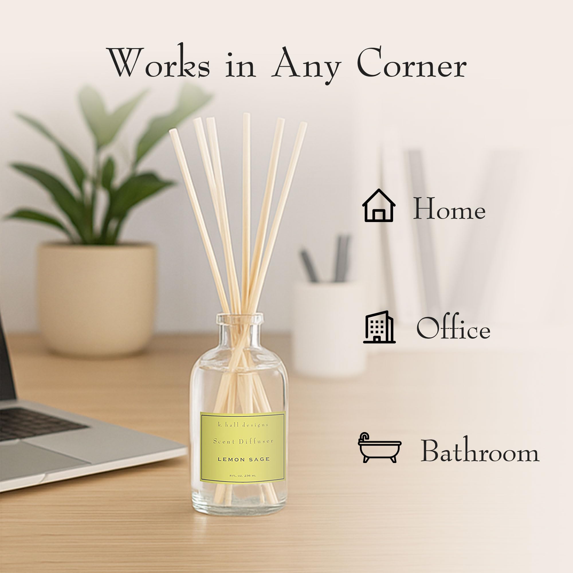 K. Hall Designs Lemon Sage packaging emphasizes clean, sustainable materials and presentation.