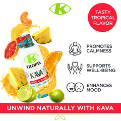 Cap and bottle neck emphasize premium packaging of K Tropix