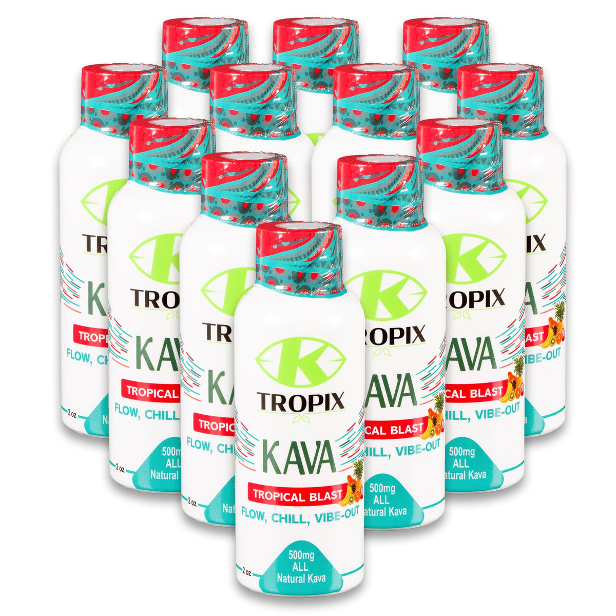 K Tropix Tropical Blast bottle on shelf for on-the-go relaxation