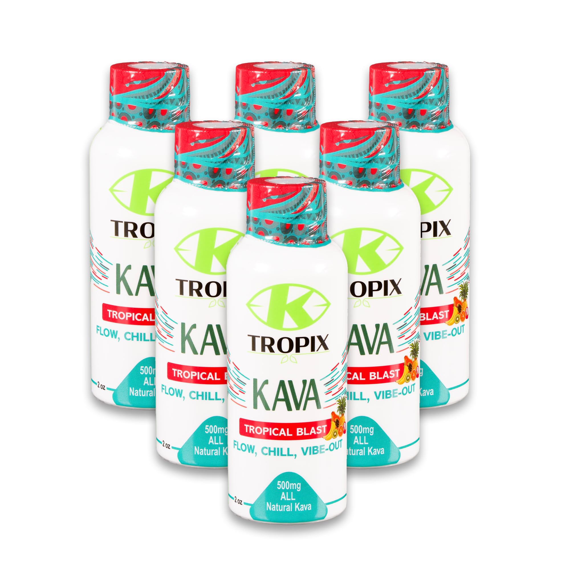 K Tropix Kava Shot Tropical Blast bottle for on-the-go calm