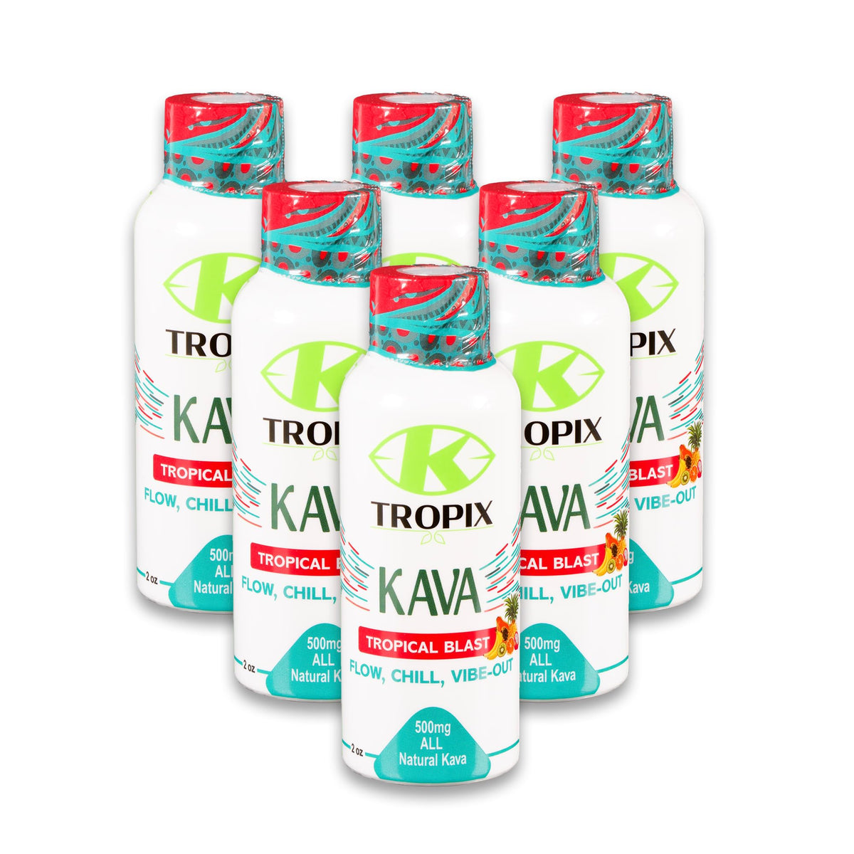 K Tropix Kava Shot Tropical Blast bottle for on-the-go calm