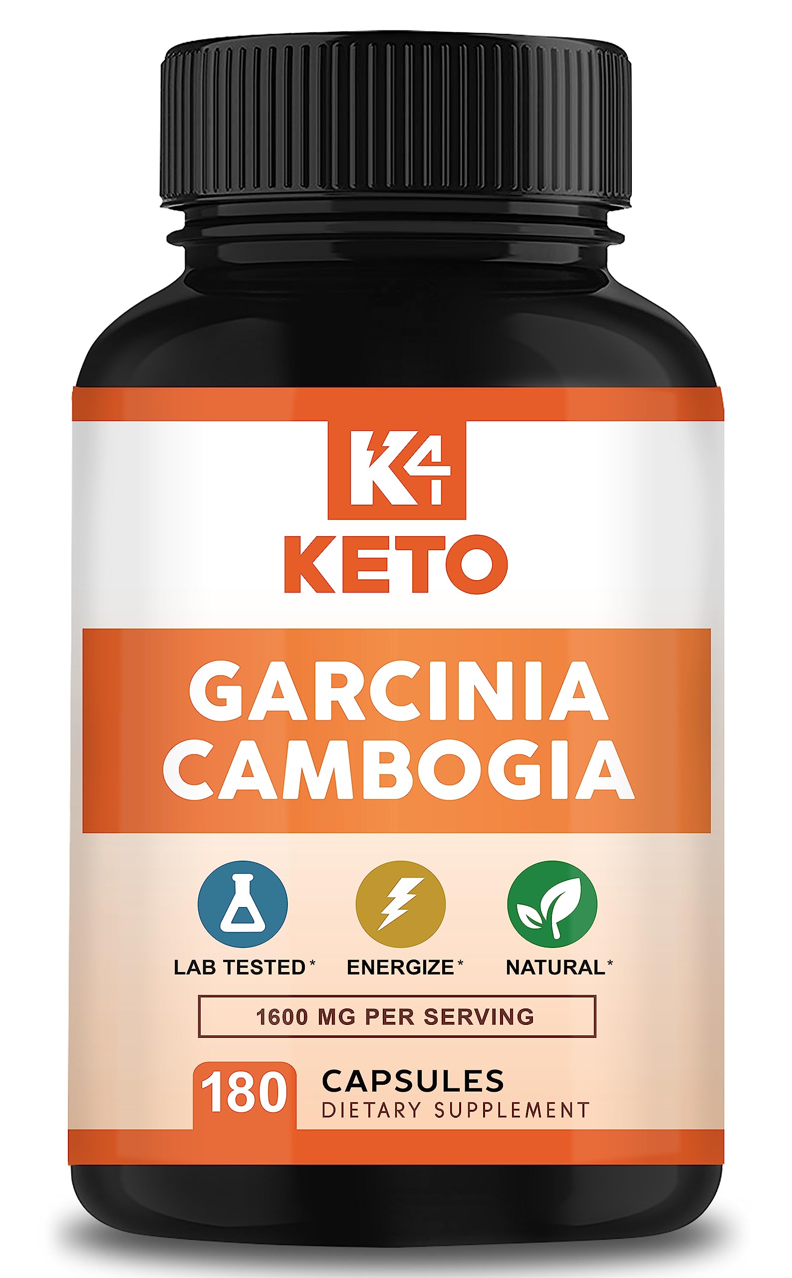 K4 Keto Garcinia Cambogia bottle front supports daily wellness with a clean, easy-to-use design.