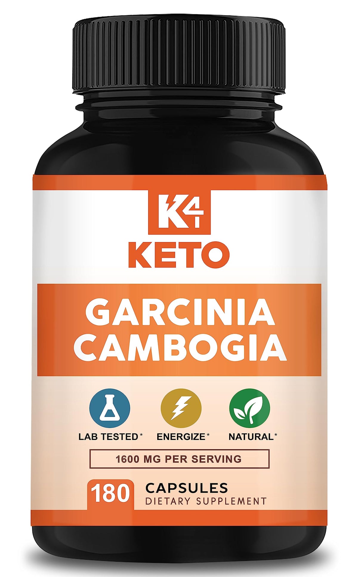 K4 Keto Garcinia Cambogia bottle front supports daily wellness with a clean, easy-to-use design.