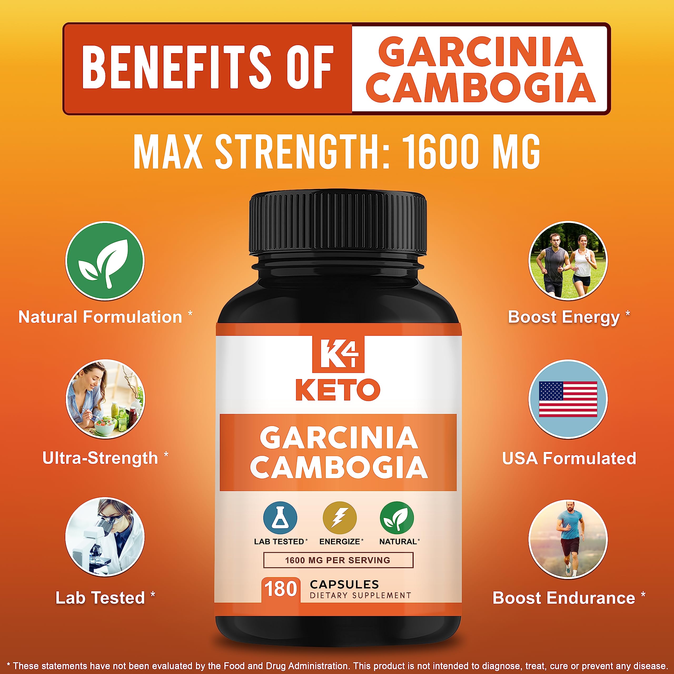 K4 Keto Garcinia Cambogia energy support concept image suggests daytime vitality.