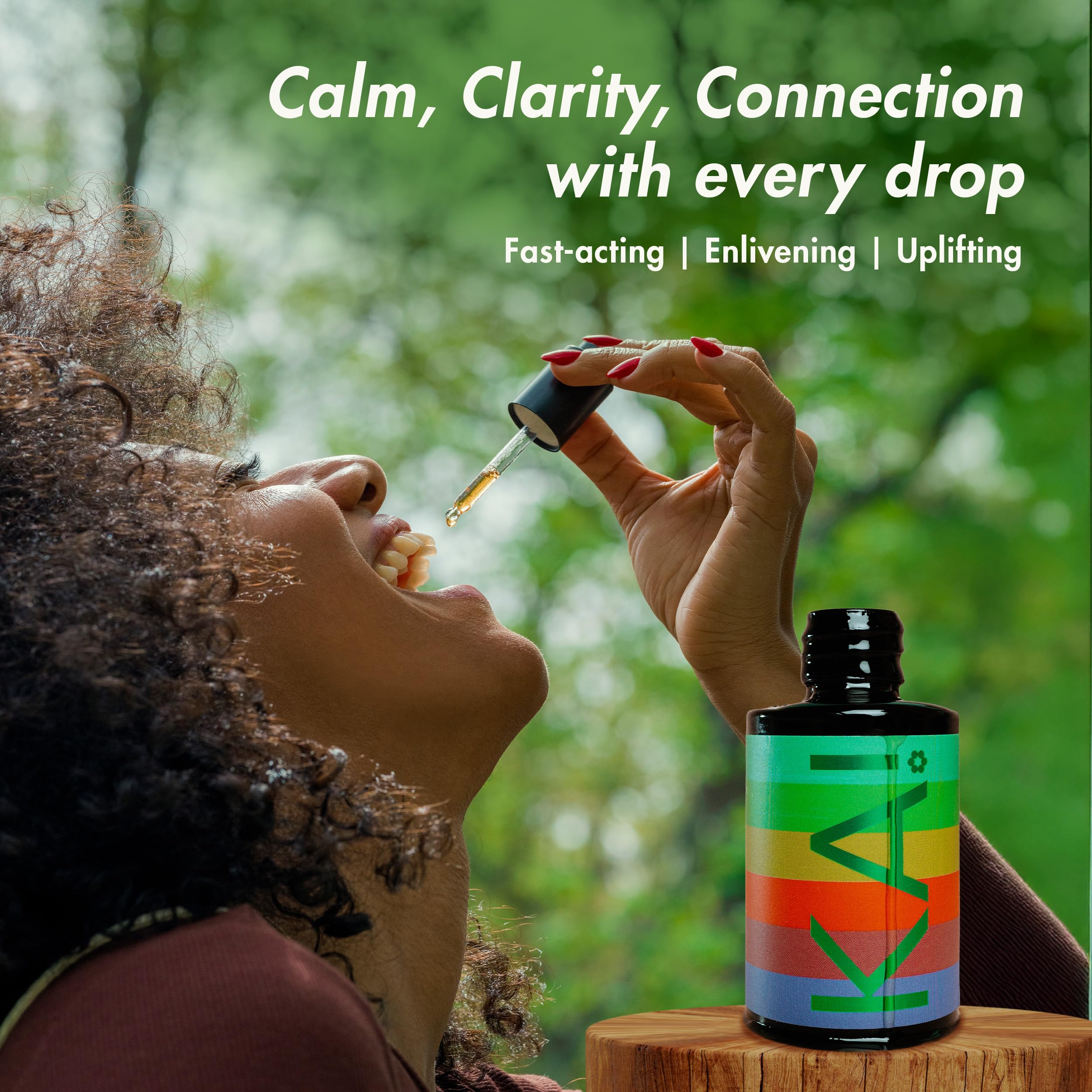 KA! Kanna tincture dropper pouring for quick sublingual use