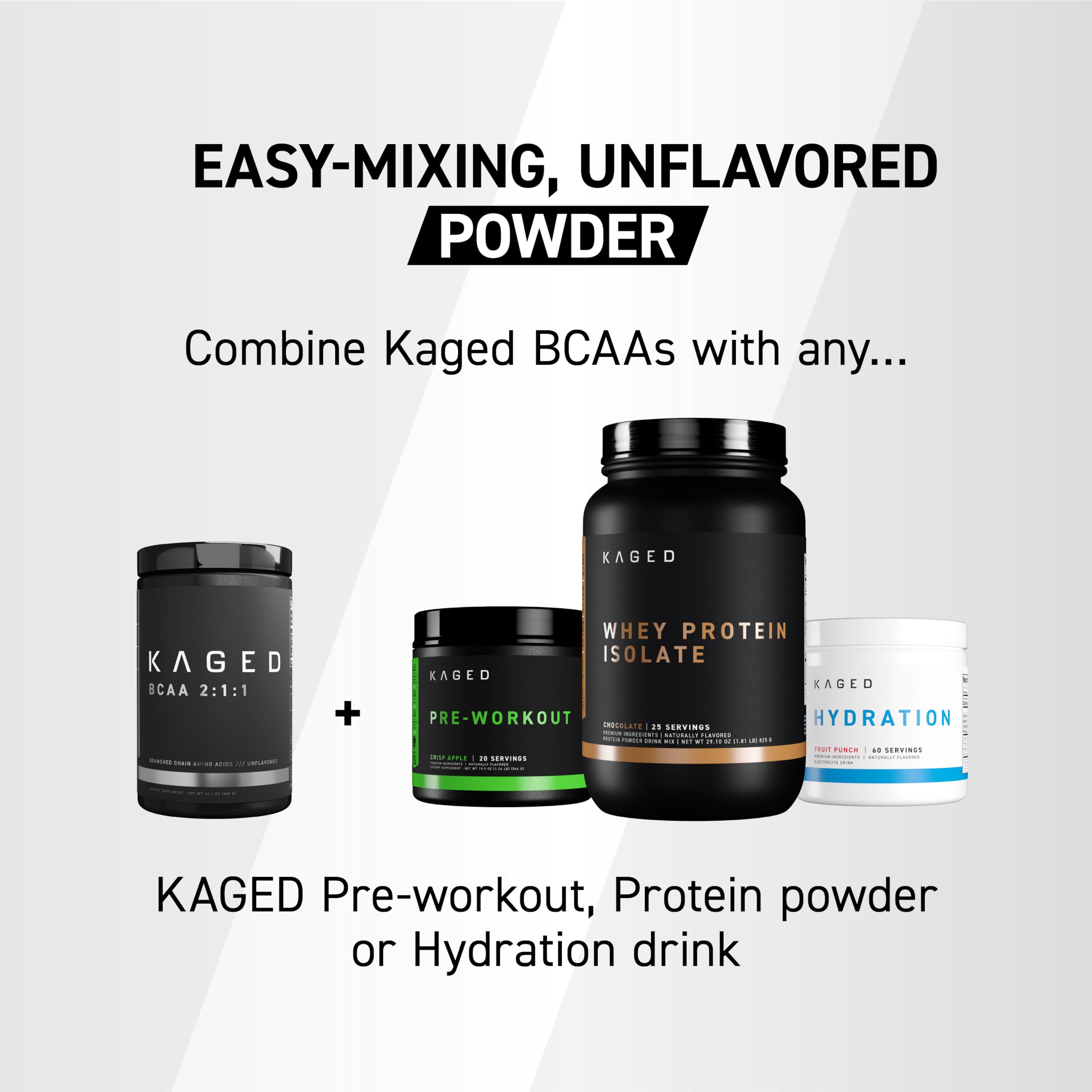 Kaged BCAAs third-party tested for purity and quality.