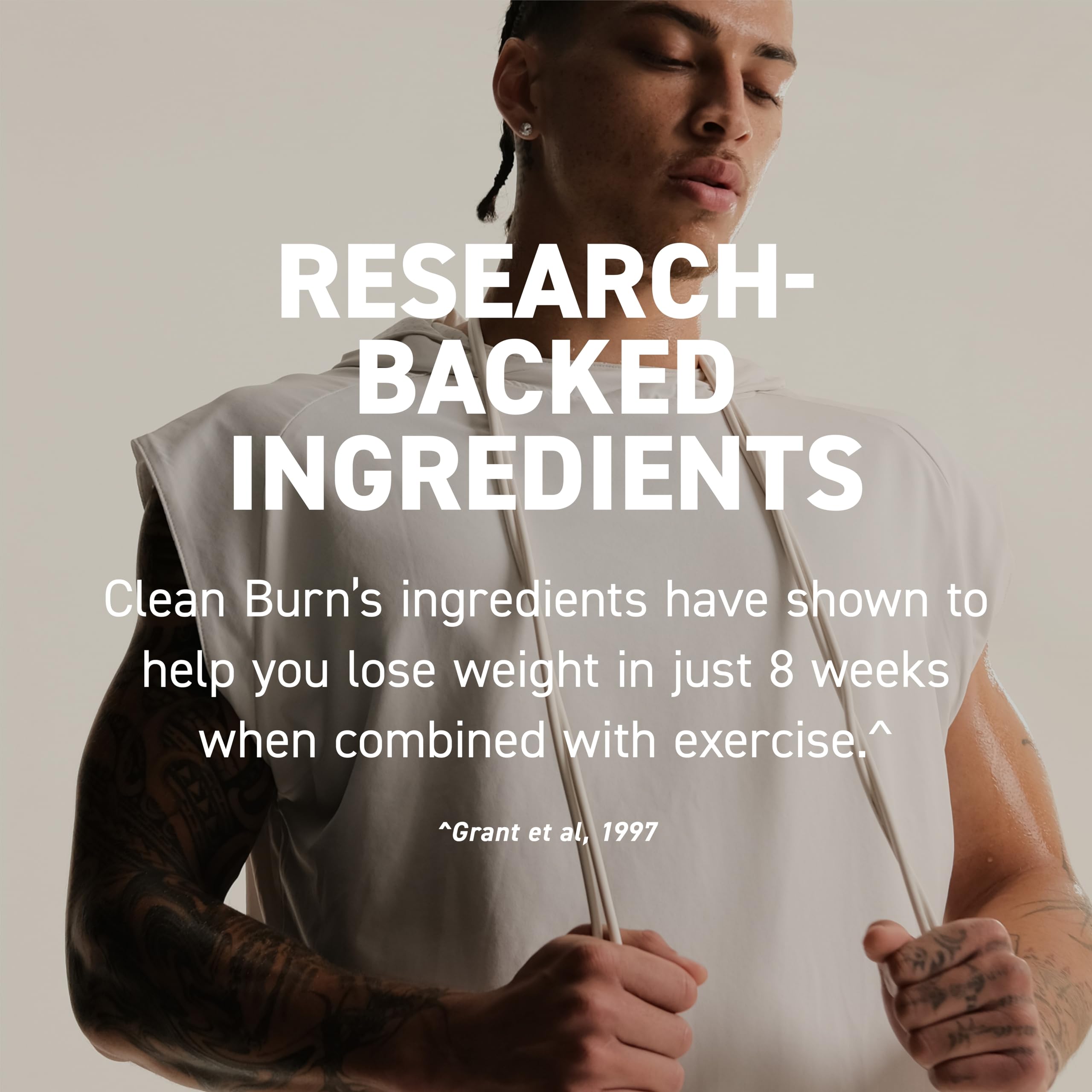 Kaged Clean Burn capsicum extract label emphasizing thermogenesis benefits.