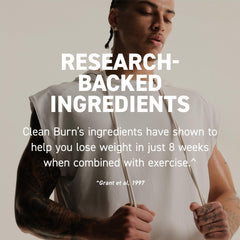 Kaged Clean Burn capsicum extract label emphasizing thermogenesis benefits.