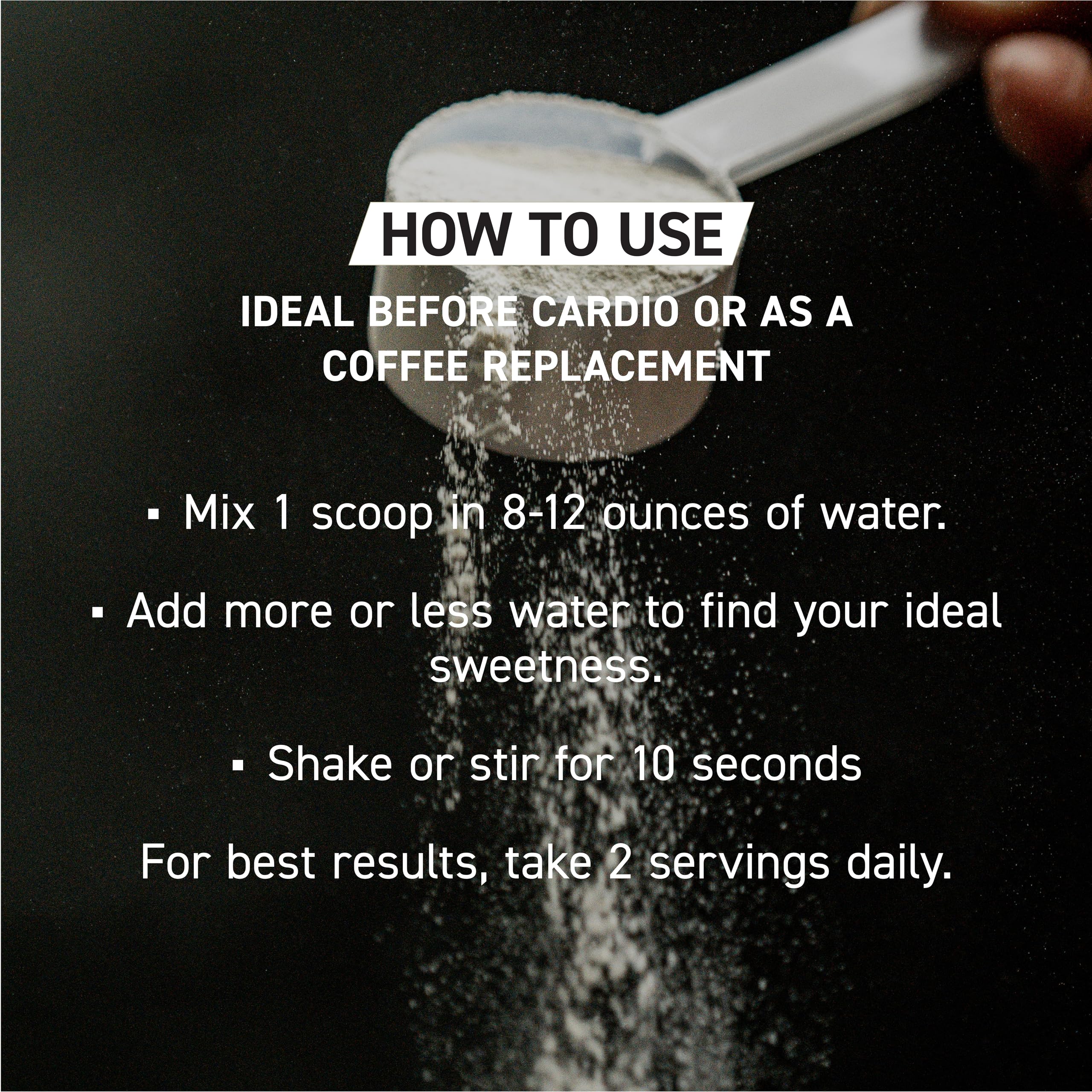 Kaged Clean Burn Elite ingredients list close-up with caffeine and ACV components.