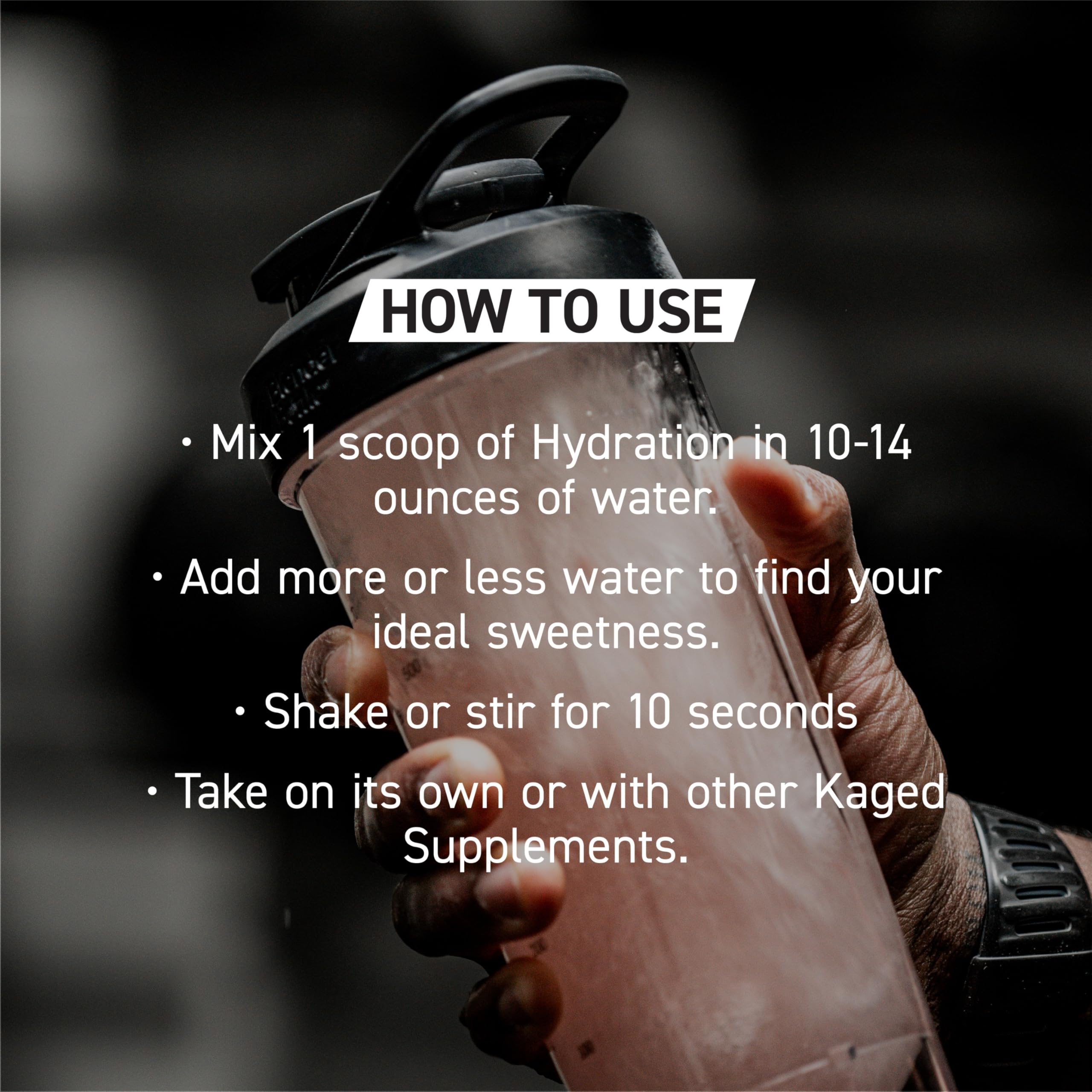 Kaged Daily Hydration Mix Your Own base enables customizable flavors.
