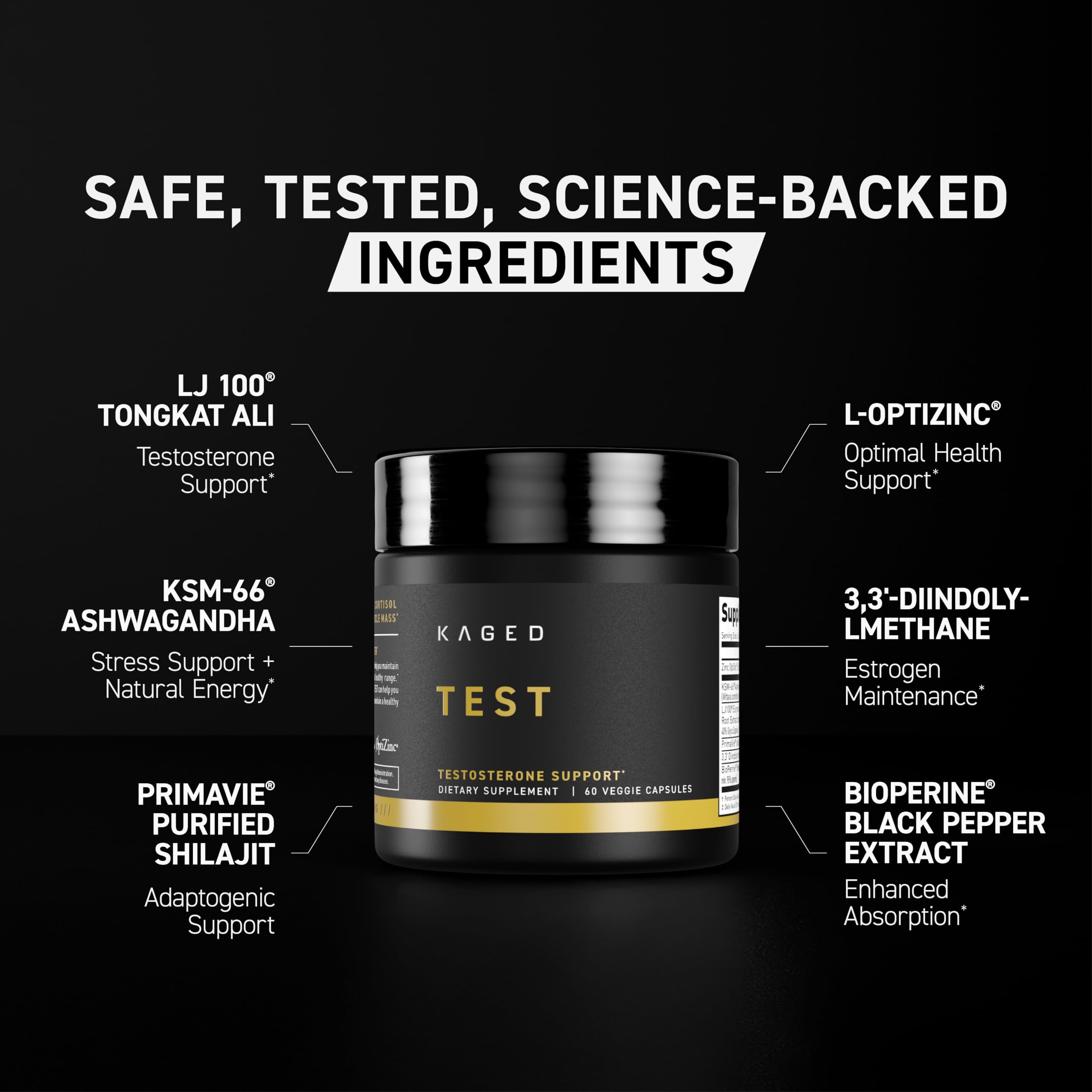 Kaged Ferodrox capsules spilled over a gym mat implies on-the-go performance support.