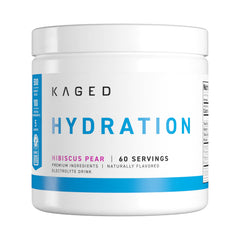 Kaged Hydration Drink Mix bottle pour enhances quick hydration during workouts.
