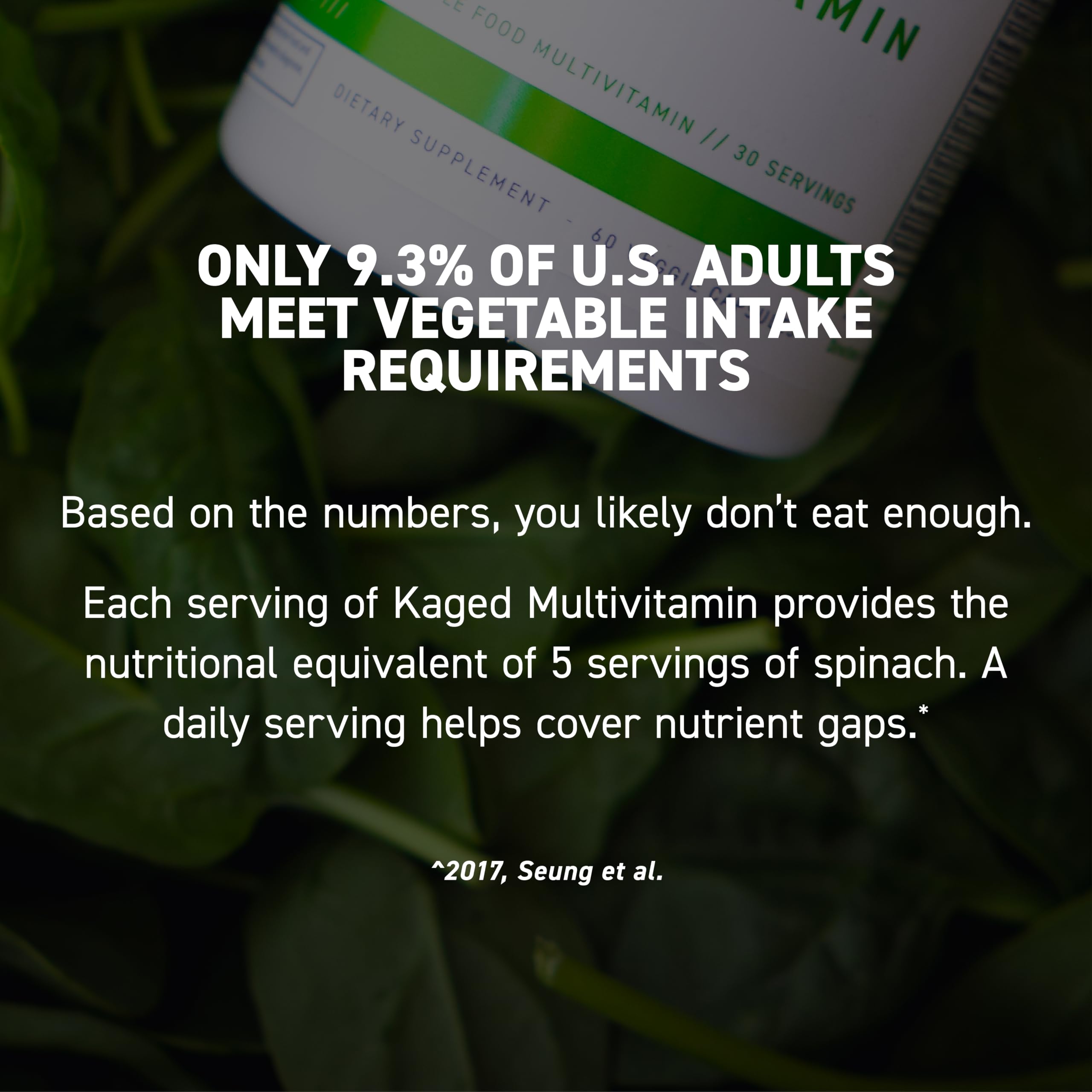 Kaged Multivitamin capsules poured, suggesting on-the-go daily intake.