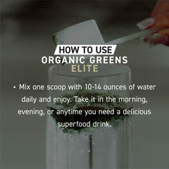 Kaged Organic Greens Elite ingredients chart suggesting a balanced micronutrient profile.
