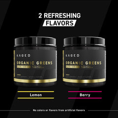 Kaged Organic Greens Elite scoop showing serving size for daily use.