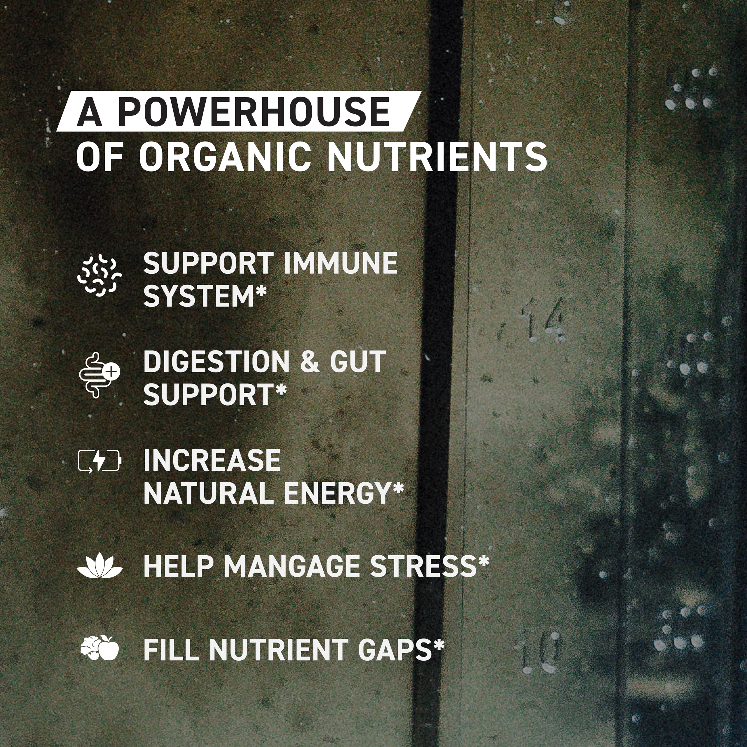 Kaged Outlive100 Ashwagandha blend closeup for stress support.