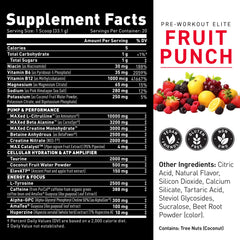 Glass of prepared Kaged Fruit Punch shows refreshing pre‑workout drink