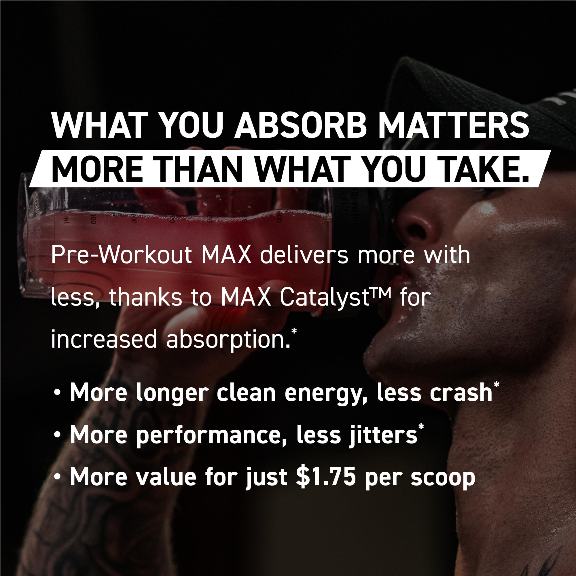 Athlete in workout wearing Kaged Pre Workout MAX during training