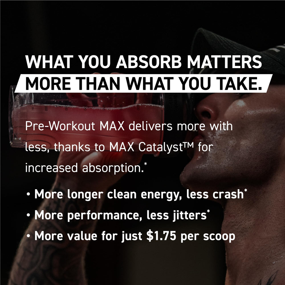 Athlete in workout wearing Kaged Pre Workout MAX during training