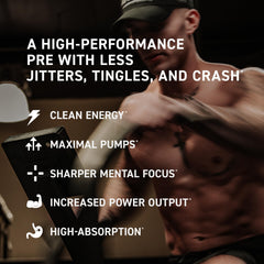 Shaker bottle with Kaged Pre Workout MAX powder ready to drink