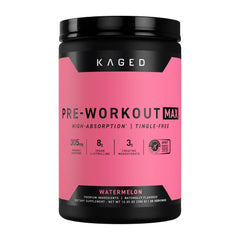 Kaged Pre Workout MAX watermelon tub shown for robust energy during training