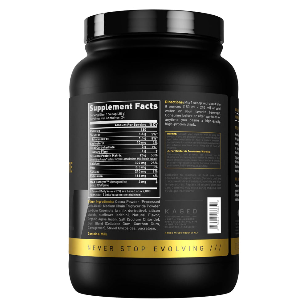 Kaged Protein Powder Elite outdoor workout scene suggests versatile recovery option.
