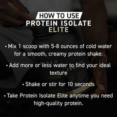 Kaged Protein Powder Elite flavor closeup showcases creamy chocolate notes.