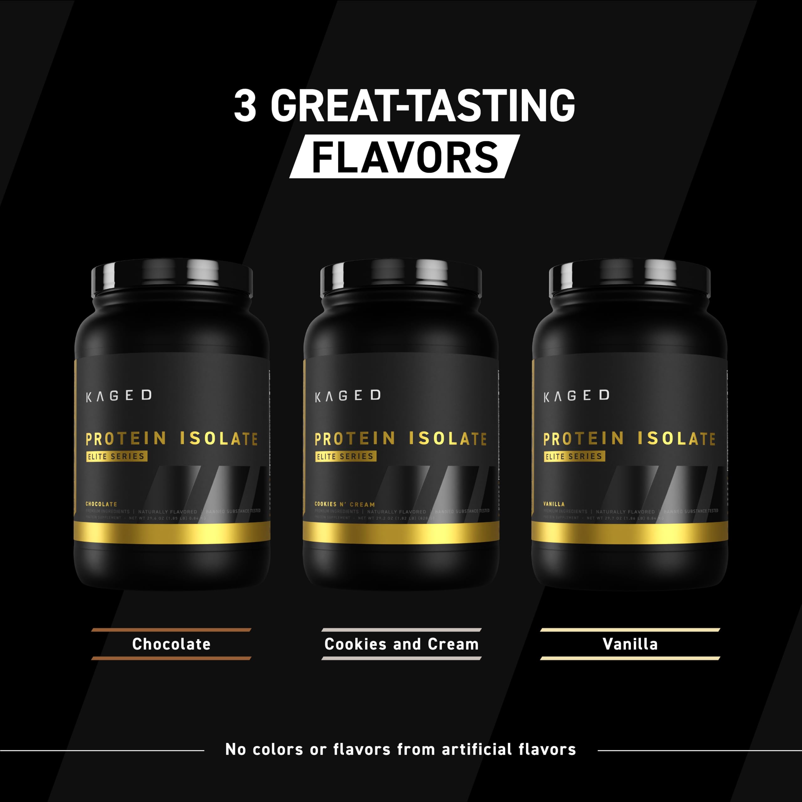 Kaged ingredient list highlights ioWhey and MAXCatalyst components.