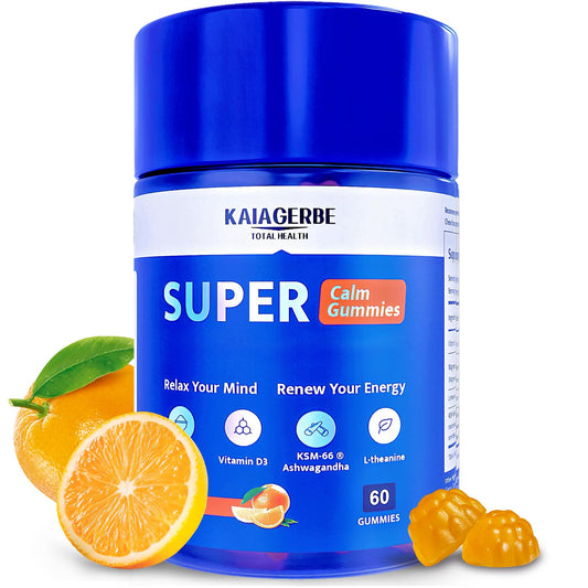 Kaiagerbe Total Health magnesium gummies bottle sugar-free vegan formula for calm evenings