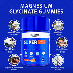 Kaiagerbe Total Health magnesium gummies orange flavor close-up highlights soothing stress-relief potential