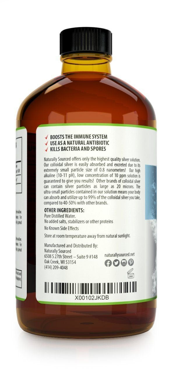 Kaiame Naturals colloidal silver near kitchen surfaces for cleaning.