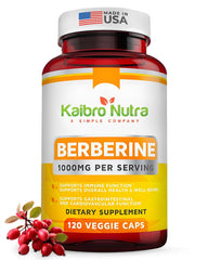 Kaibro Nutra Berberine bottle pour for easy daily dosing