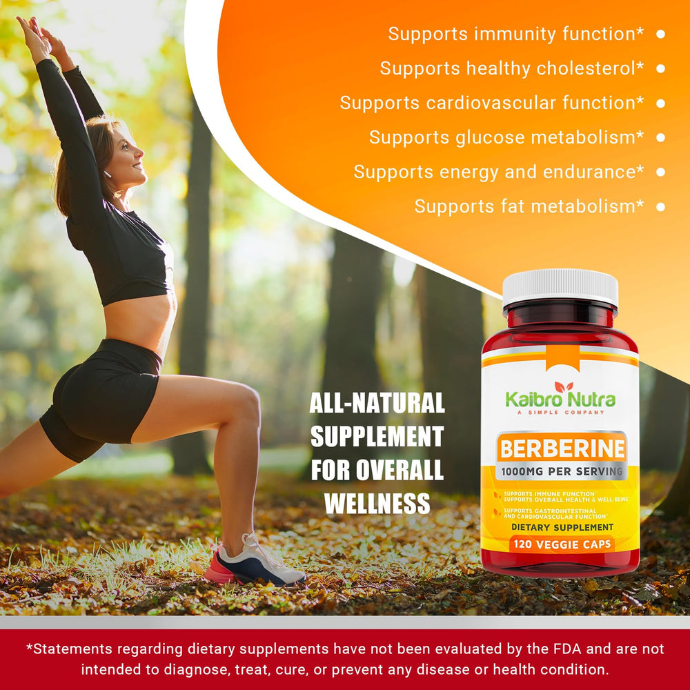 Kaibro Nutra Berberine daily-use scene suggests simple routine