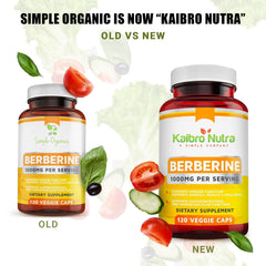 Kaibro Nutra Berberine label detail highlights gluten-free and non-GMO quality