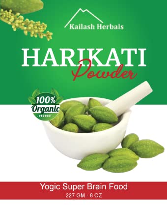 Kailash Herbals Haritaki powder in a bowl for daily detox rituals.