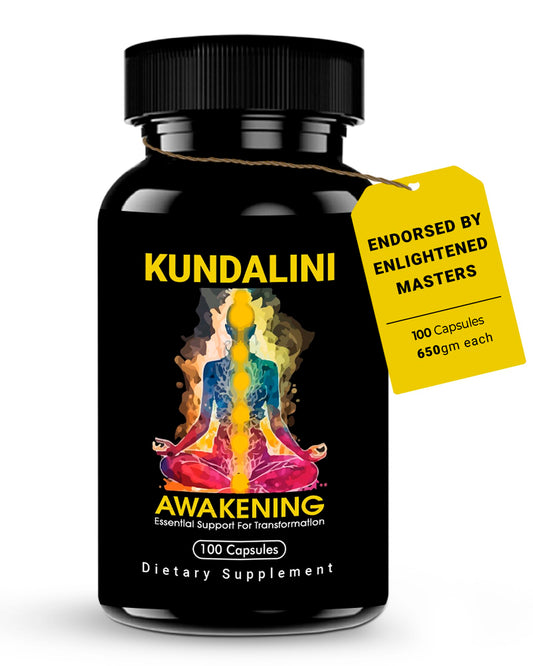 Kailash Herbals Kundalini Awakening bottle for daily meditation support.