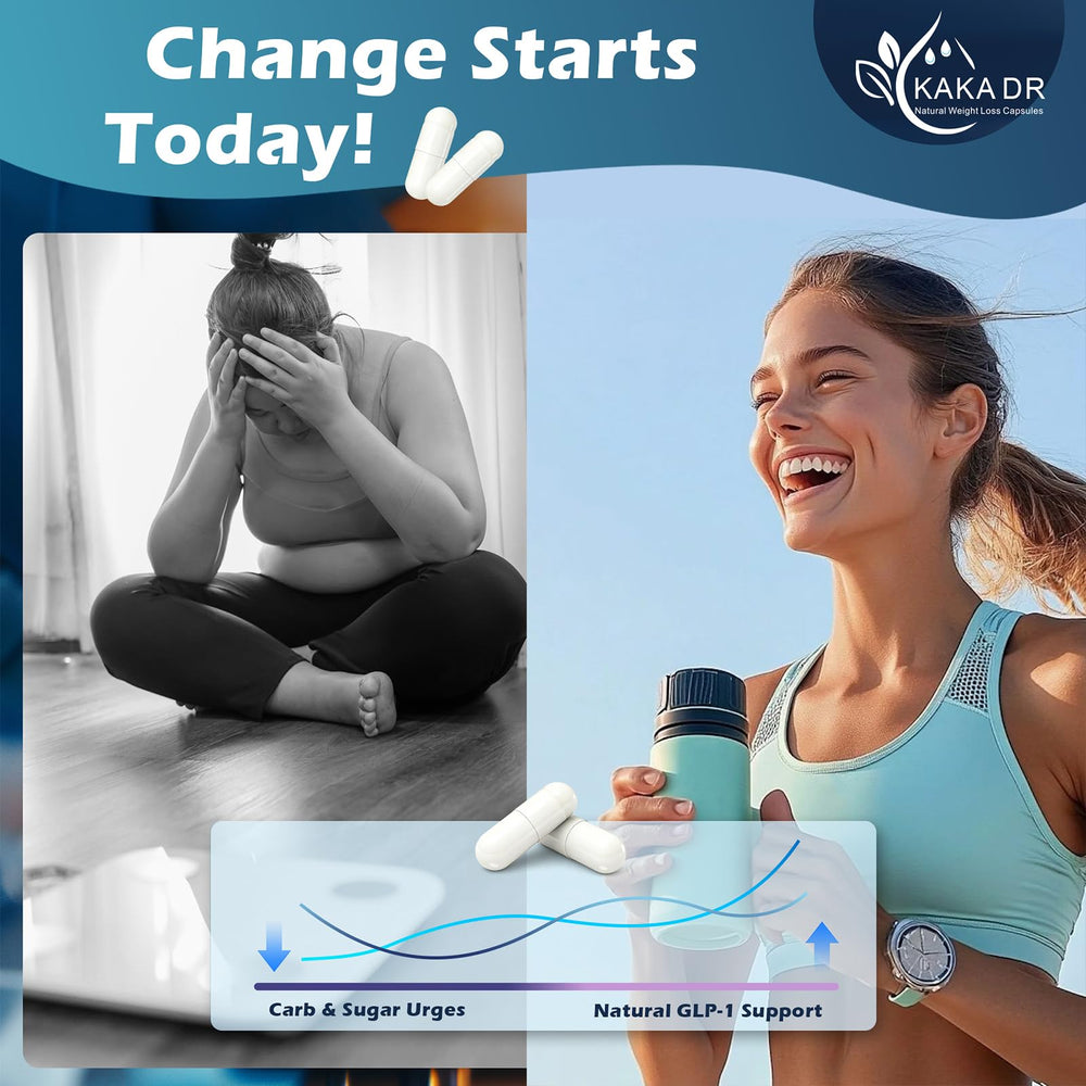 KAKA DR GLP-1 bottle with glass for daily routine.