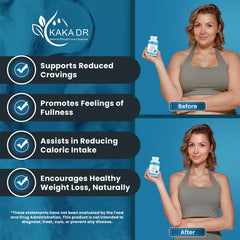 KAKA DR GLP-1 bottle back view showing dosage and ingredients notes.