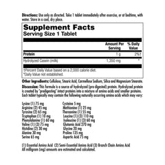 KAL Amino Acid Complex Tablets bottle label, confirming potency for reliable workouts.