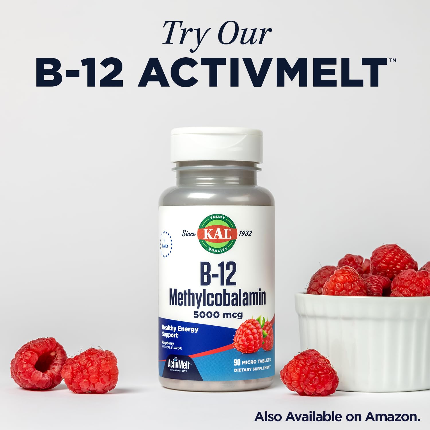 KAL B-100 Complex vitamins support energy and everyday activities.