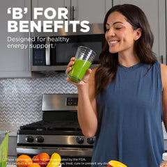 KAL B-100 Complex ingredients label shows complete B vitamin blend.
