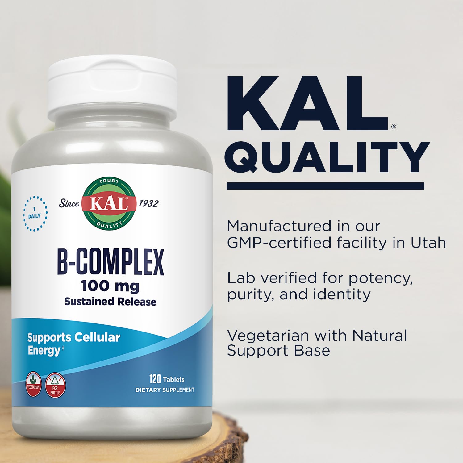 KAL B-100 Complex sustained-release tablets for steady daily support.